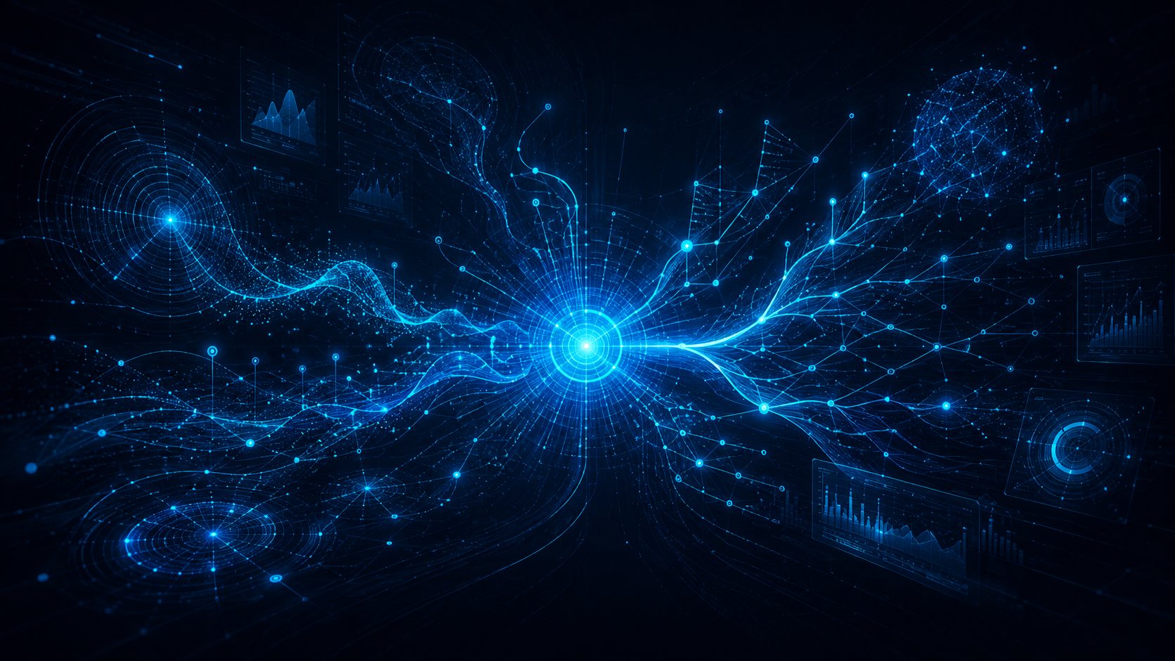 An expansive branching data network representing the full universe of R-MAP models and Knowledge Webs